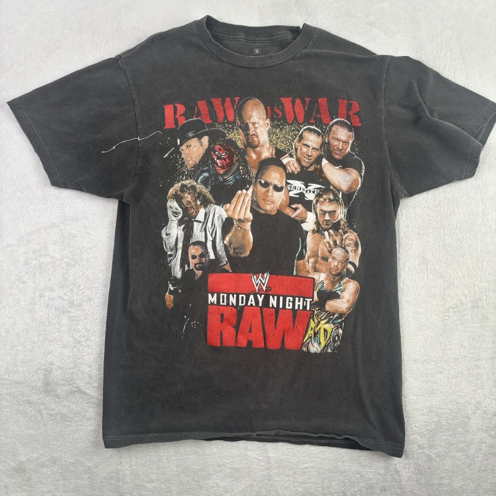 WWE Legends Monday Night Raw is War The Rock Stone Cold RVD Shirt Men's Medium